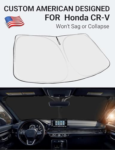 Image of Proadsy Windshield Sun Shade for Honda CRV 2023 2024 2025 2026 4-Layer Foldable Front Sunshade Protector Sun Visor Blocks UV Rays Keep Car Cooler Accessories