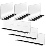 STAHAD Séparateurs d'Étagères Magnétiques en Plastique PVC 20 CM Lot de 6, Cloisons Latérales Fines en L pour Classement des Marchandises en Magasin et Supérettes