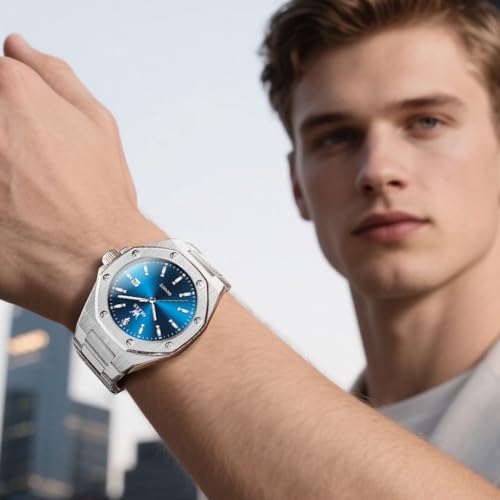 Image of OLEVS Watches for Men Luxury Fashion Large Dial Male Watches Analog Quartz Stainless Steel Waterproof Business Dress Men's Wrist Watch