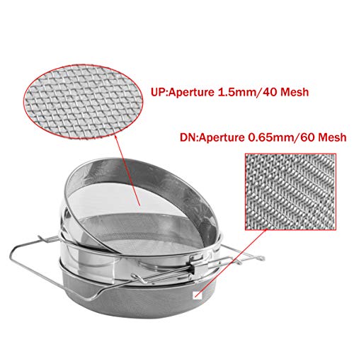 Stainless-Steel-Honey-Strainer-Double-Sieve-Bee-Keeping-Equipment-Filter-Honey-Extractor-Double-Bee-Sieve-Honey-Debris-Strainer