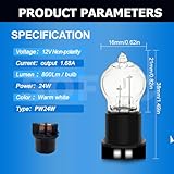 SOFOC PW24W Bulb 12V 24W Fog Light Warm White Reverse Lamp Daytime Running Light Halogen Anti-Glared 2Pcs - Image 3