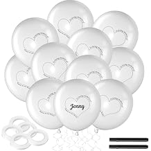 Geosar 100 Pcs Memorial Balloons 12 Funeral Balloons 5 Roll Ribbons 2 Markers Personalized Memorial Balloons to Release in Sky Remembrance Latex Balloon for Condolence Celebrate of LifeWhite