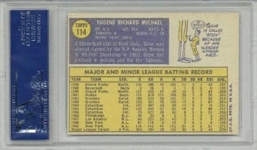 1970 TOPPS #114 GENE MICHAEL BASEBALL CARD PSA 7 CENTERED NM-MT