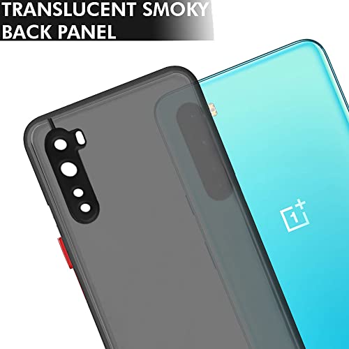 Image of TheGiftKart Translucent Hybrid Back Cover Case for OnePlus Nord 2020 | Smoked Matte Back | 360 Degree Protection | Protective Hard Back Cover Case for OnePlus Nord (2020) (PC & TPU, Black Bumper)