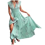 MICKURY grün hochzeitskleid Glitzer Vokuhila brautkleid rotes Kleid Abendkleid cordrock Damen günstige Abendkleider Schwangerschaftskleid Shooting Freizeitkleider Kleid hellblau(Sky Blau,XL)