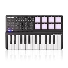 COMPACT AND PORTABLE - The MiniCommand combines a 25-key MIDI controller with eight backlit velocity-sensitive pads and four assignable encoders/faders. Dedicated octave buttons give you access to the full melodic range of your virtual instruments, s...