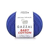 5 Skein (Pack) Total 8.8 Oz. Gazzal Baby Cotton Each 1.76 Oz (50g) / 150 Yrds (165m) Soft, Fine Baby