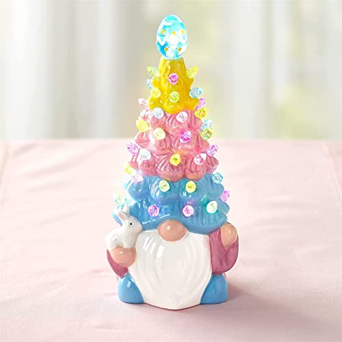 Lxhcolor Retro Lighted Ceramic Easter Tabletop Tree- Led Light Figurine Decoration For Mantle Or Table, Figurine Decoration For Mantle Or Table,Rabbit,20 #TOP5