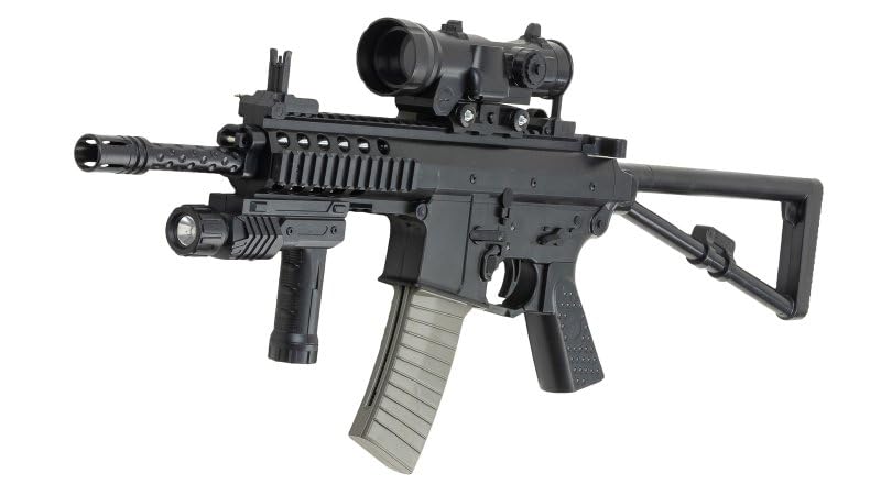 Softair Sturmgewehr – Federdruck Sturmgewehr < 0,5 Joule – Kaliber 6mm BB – 84 cm Länge – Kunststoff Nachbau mit Magazin – Einsteigerfreundlich & realistisch