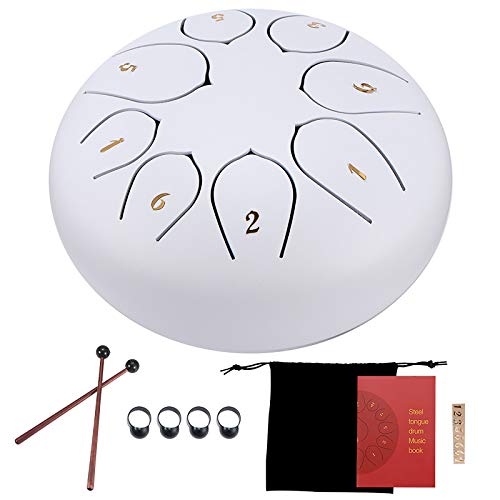 Konesky Steel Tong Drum 6 Inch Hand Pan Percussie Drum 8 Tune Ethereal Drum Instrument Set met Trommel Draagtas, 2… - Image 3