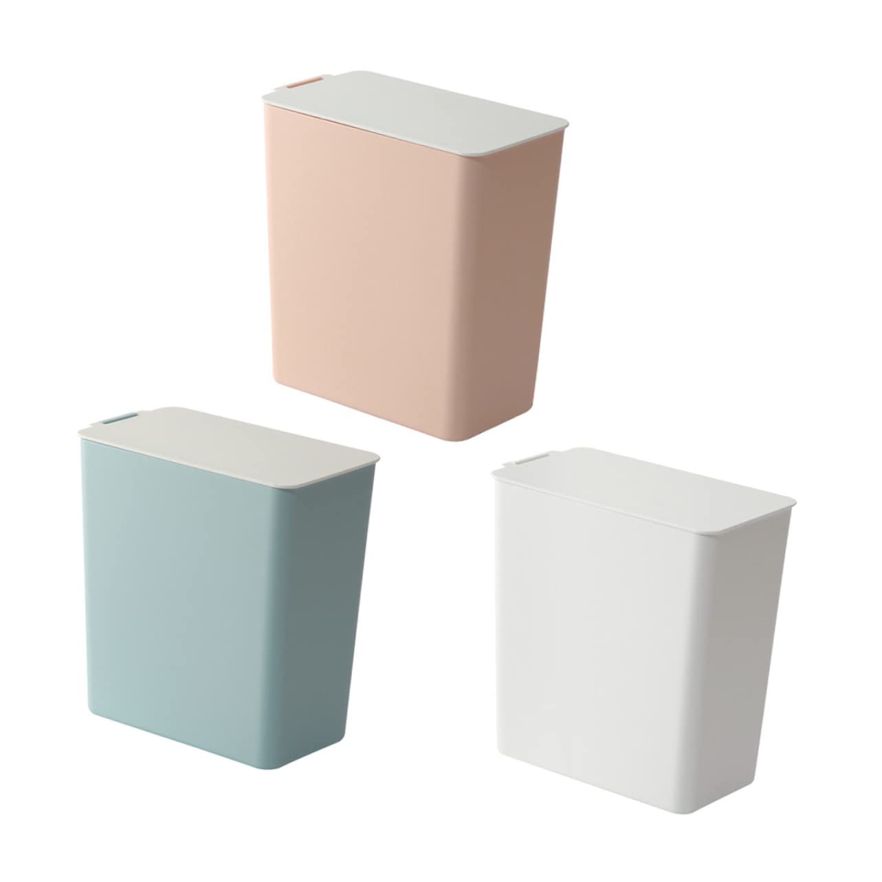 Zerodeko Small Table Plastic Trash Can Desk Waste Container Organizer Bin Recycle Bin Stylish Garbage Can