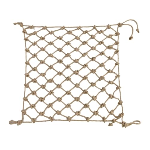 FNUQCOA Child Safety Net Climbing Netting Nature Jute Rope Decorative Garden Balcony Stair Protection Fence Anti(1Mx6M,Dia 4mm Cell 6cm)