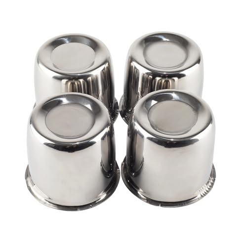 Rtrhinotuning Stainless Steel Push Through Center Caps 3.31" for Trailer Truck Rv Wheel Rims Chrome Trailer Hub Cap 3.03" Hight 4 PCS Wheel Center Caps by RTRHINOTUNING - Used condition - US$25.49
