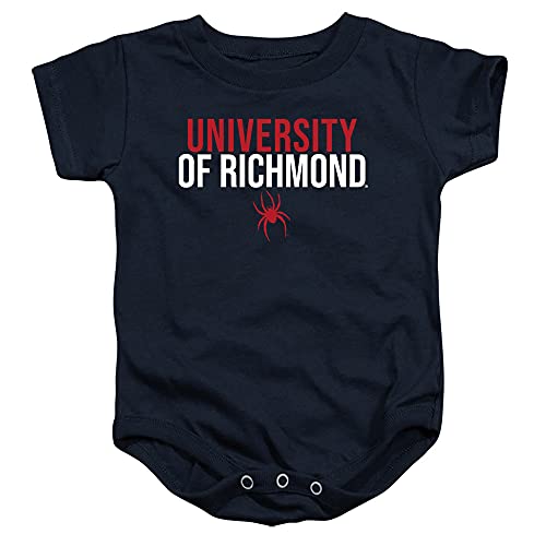 University of Richmond Official Stacked Unisex Infant Snap Suit for Baby,Navy, 12 Months