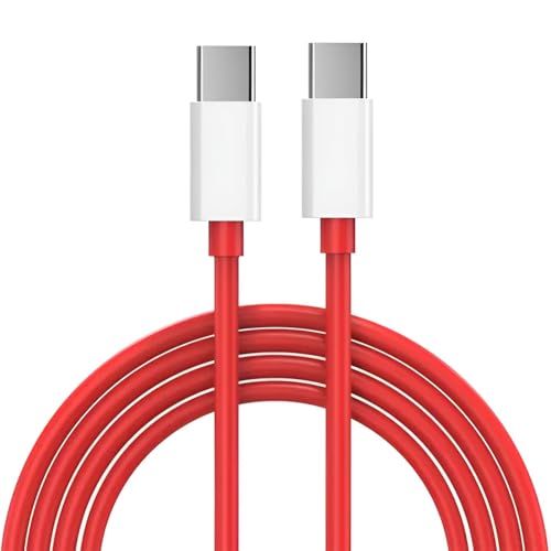 Image of 65W Charging Cable Type-C to Type-C for OnePlus 10T 5G New /Nord 2T 5G /10R 5G /10 Pro 5G /Nord CE 2 5G /Nord CE 2 Lite 5G /9 Warp Charger Cable,1m,Red