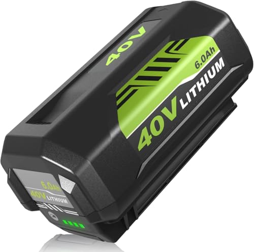 【6000mAh High Capacity】OP4060 40V 6000mAh Replacement for Ryobi 40V Battery Compatible Battery with 40V Ryobi Battery Compatible with Ryobi Battery OP4026 OP4015 OP40201 OP40261 OP4030 OP4040 (Green)
