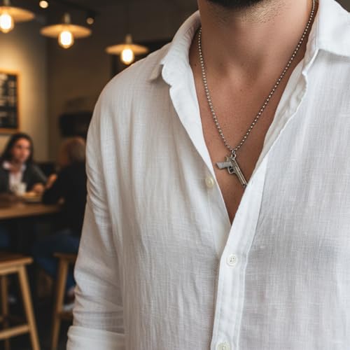 Image of Anti-Tarnish Stainless Steel Necklace for Men, Stylish Pendant Necklace, Men's Jewellery for Gifting