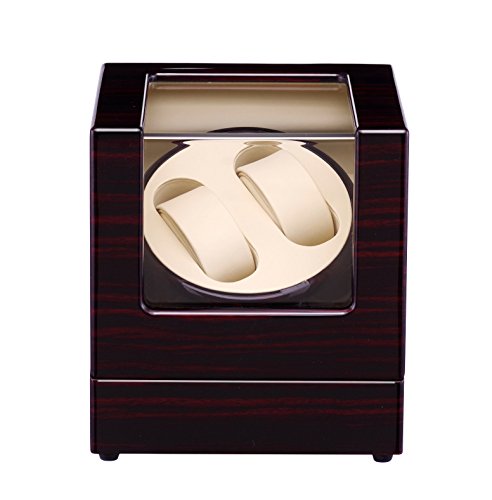 Medetai Luxury Automatic 2+0 Watch Winder Automatic Rotation Watch Storage Display Case Box Slient Motor Wristwatch Boxes (Ebony white) (B0C1S83LVY) Amazon Price History, Amazon Price Tracker