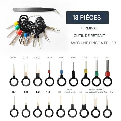 Kit connecteurs électriques étanches 21 types de bornes de sertissage auto et maison
