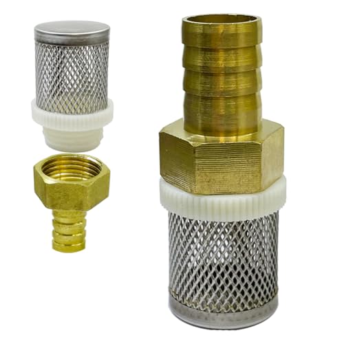 Image of Stainless steel filter copper tube joint 19mm diameter hose connection, garden, swimming pool, fish tank hose filter, Suction Strainers Used to Remove Debris and Reduce Solid Entry(19mm)