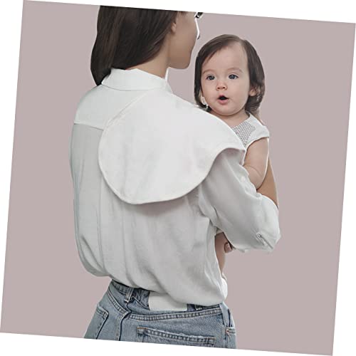 4Pcs Burp Cushion Soft Gauze Towel for Boy Girl Absorbent Milk Spitting Bibs for and Burping White Color2