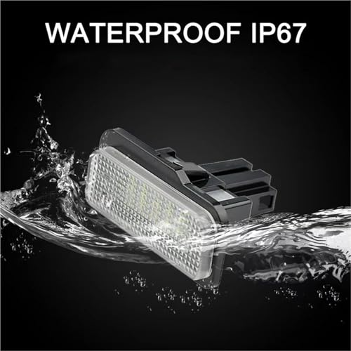 Luz de matrícula LED blanco para Audi A4 B6 B7 y Q7 4L pack de 2 piezas 6
