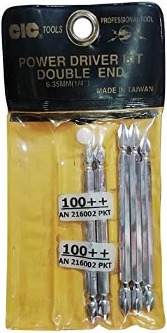 CIC Power Driver Bit Double End - Size: 6.35mm(1/4") (Silver)