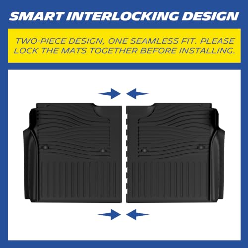 Image of Michelin Vehicle Mats for 2015-2025 Ford F150 /2022-2025 F-150 Lightning | Fit 2017-2025 Raptor, SuperCrew Cab, All-Weather TPE Custom Fit Floor Mats /Truck Liner, 3 PCS, Elite