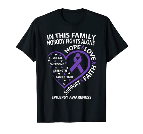 En esta familia Nadie lucha solo la cinta de conciencia sobre la epilepsia Camiseta
