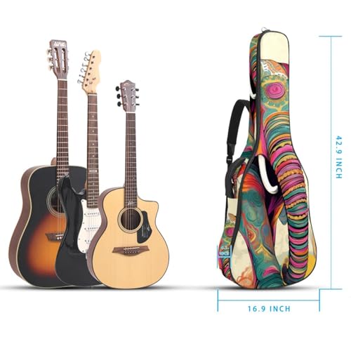 JRHEJTFZ Housse pour guitare acoustique de 1,9 cm d’épaisseur – Imperméable – Durable et élégant – Motif éléphant, Multicolore 4., 42.9×16.9×4.7 in, Motif imprimé tendance - Les Beatles, Paul McCartney, John Lennon, RIngo Starr, George Harrison JRHEJTFZ Housse pour guitare acoustique de 1,9 cm d'épaisseur - Imperméable - Durable et élégant - Motif éléphant, Multicolore 4., 42.9x16.9x4.7 in, Motif imprimé tendance – Image 6