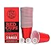 BeerBaller® Original Red Cup – Lot de 50 gobelets rouges à bière et 3 balles de pong | 473 ml – Gobelets rétro américains pour vos fêtes étudiantes, festival et concours de Beerpong