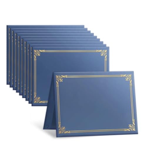 Couvertures de certificats carton bleu marine pour éviter les diplômes pliés