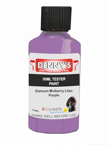 Premium Interior Wall & Ceiling Emulsion Paint – Damson Mulberry Lilac Purple – Rich Matt Finish, Durable & Washable, Low Odour, Ideal for Living Rooms, Bedrooms & Hallways (30ML Tester Bottle)