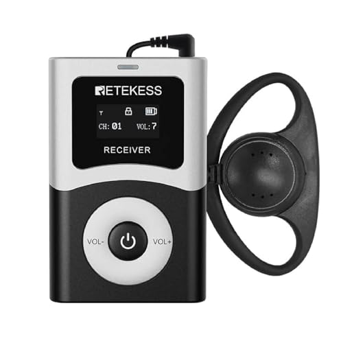Receptor inalámbrico Retekess T130U para sistema de guía turística con auriculares universales 3.5 mm