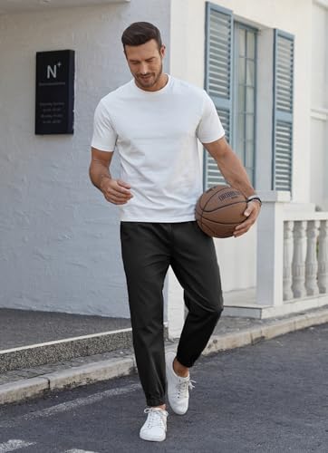 COOFANDY Men's Casual Joggers Pants Cotton Elastic Waist Drawstring Chino Pants Hiking Outdoor Track Sweatpants3