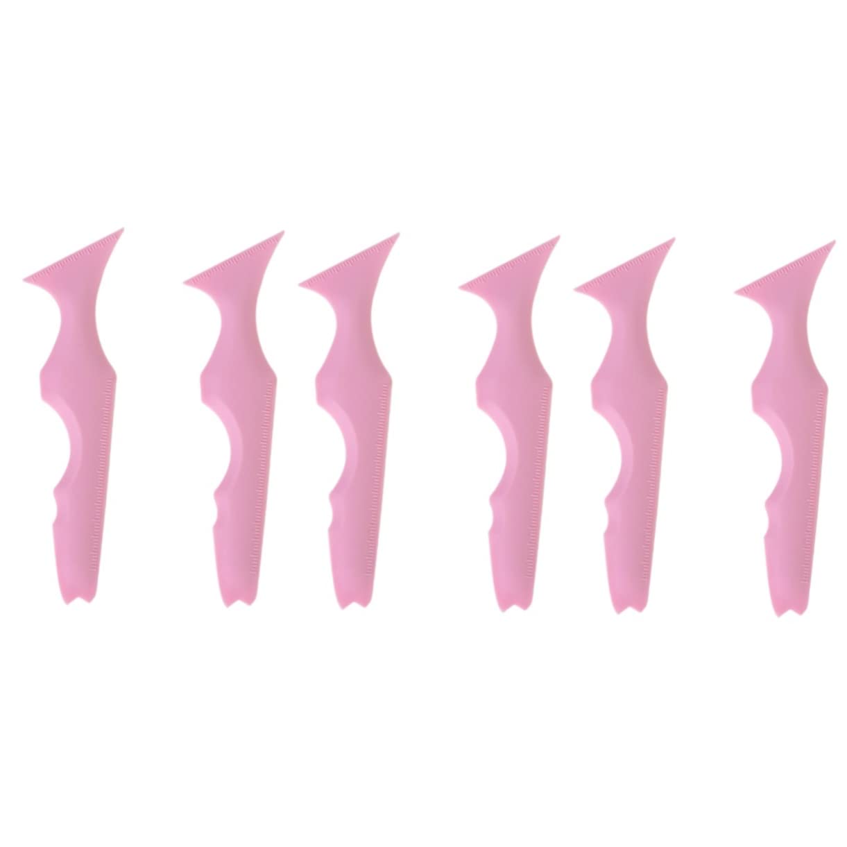 Didiseaon 6pezzi Stencil in Silicone Per Eyeliner e Ombretto Strumenti Riutilizzabili Per Sopracciglia e Applicazione Facile Per Professionisti e Principianti