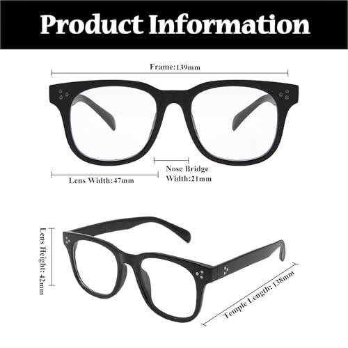 Image of LJCZKA Blue Light Blocking Glasses for Women Men Retro Square Frame Computer Gaming Glasses Anti Eyestrain Eyeglasses