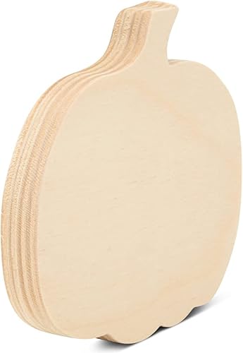 Miniatura 4 de Recorte de calabaza de madera gruesa de 4 x 4-34 pulgadas, decoración rústica de calabaza escalonada, decoración de otoño de Acción de Gracias, por