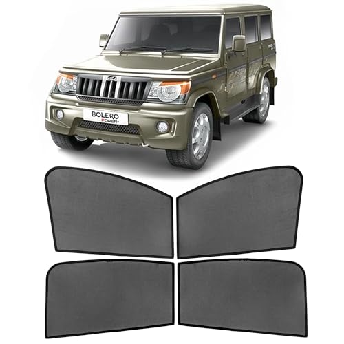 Image of Autostory Custom Fit Black Mesh Car Sunshade for Bolero | UV & Heat Protection Car Window Curtains | Privacy Car Sun Shade | Breathable Vehicle Specific Side Window Shades
