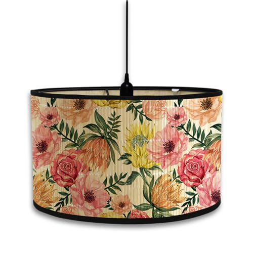 Morbuy Lampshade for Table Lamps, Bohemia Retro Flower Print Light Shades Bedside Light Lampshade Wall Light Lamp Shades for Wall Lamp, Bedside Lamp and Table Lamp, Floor Lamp (Flowers) — image 1
