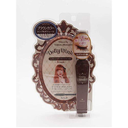1 PC KOJI Dolly Wink Long Curling Voluminous Mascara Long Lasting No Smudge Water Proof Mascara (Brown)