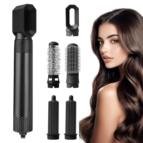 Cepillo de Aire Caliente 1200W, Cepillo secador de pelo, Moldeador de Pelo Multifuncional, Cepillo Aire Caliente, Cepillo Alisador, Rizador, Secador Cepillo, Voluminizador, para Todo Tipo de Cabello