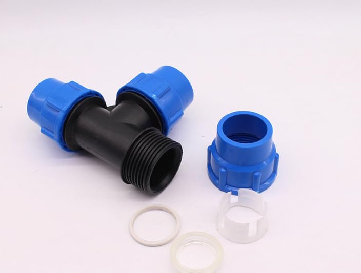 T-Stück PE Rohr 20mm X 20mm X 20mm – PN16, DVGW Trinkwasser Zertifiziert, 4 Stück, Für PE80/PE100