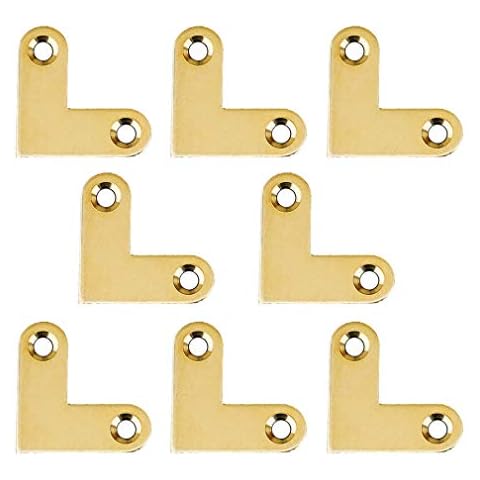 Tiazza 8Pcs Brass Corner Bracket Support Cover