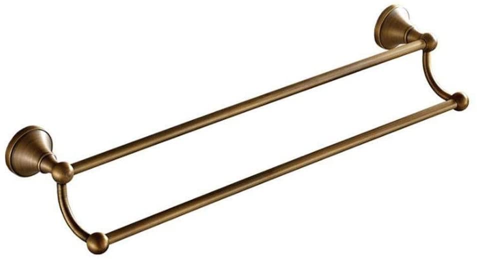 Support de serviette en laiton à double tige pour optimiser la douche