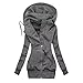 Lidiana Damen Sweatjacke Hoodie Lang Oversize Herbst Elegant Longpullover mit Kapuze Reißverschluss Schwarz Strickjacke Übergangsjacke Günstig Sweatshirtjacke Große Größen Schöne Jacken für Frauen