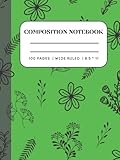 Photo Gallery composition notebook wide ruled | 8.5*11 inches | 100 pages | hardcover: green floral doodle illustration | cute garden aesthetic journal, composition ... | perfect gift for plants & nature lovers. Photo Gallery composition notebook wide ruled | 8.5*11 inches | 100 pages | hardcover: green floral doodle illustration | cute garden aesthetic journal, composition ... | perfect gift for plants & nature lovers.