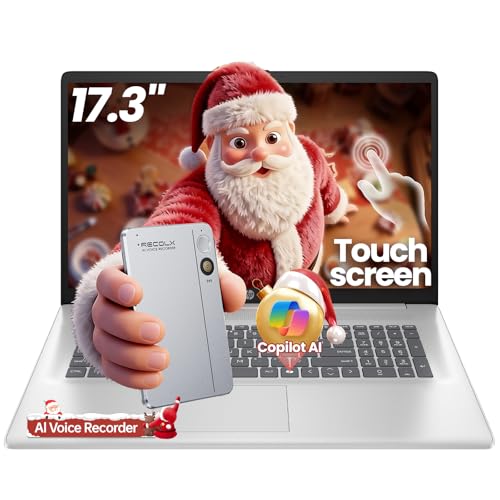 Image of HP 17.3 inch Touchscreen Laptop, 13th Gen Intel 12-Core Ultra 7 255U, Copilot AI &12 Tops NPU, WiFi 6& BT 5.4, Fingerprint Reader, Backlit KB,32GB DDR5&1TB, Win 11 Pro with AI Voice Recorder