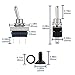 VEXUNGA KN3D-102 Toggle Switch 12V 25A ON-ON 3 Pin 2 Position SPDT Switches with Waterproof Cap for Auto Car (Pack of 2pcs)