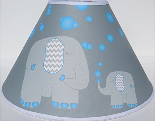 Blue Bubble Elephant Lamp Shade Jungle Safari Elephant Nursery Decor